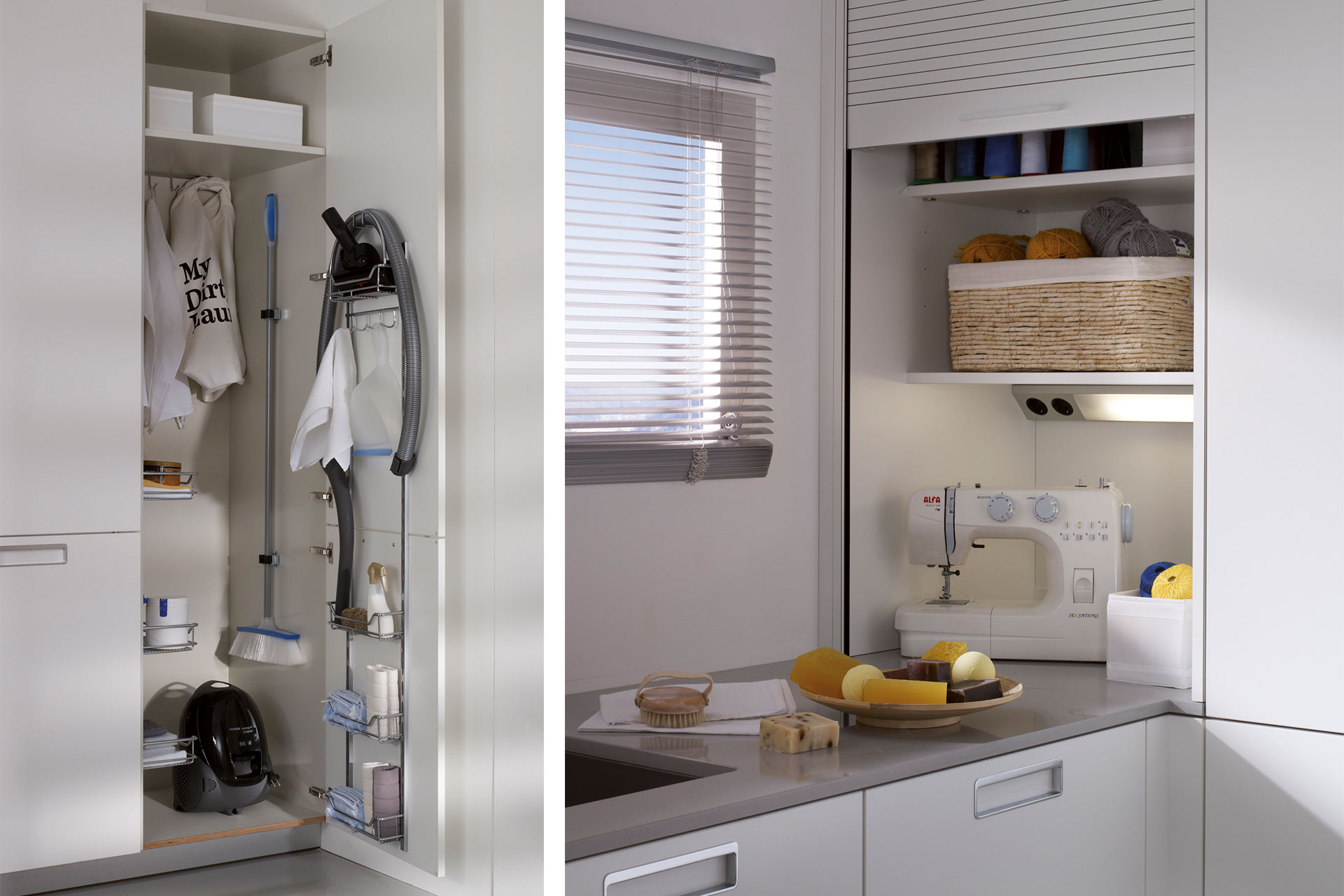 Cómo aprovechar el espacio en la zona de lavandería | Cocinas Santos | Santiago Interiores